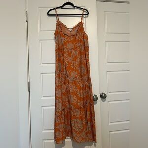 Vici pattern summer flowy maxi dress